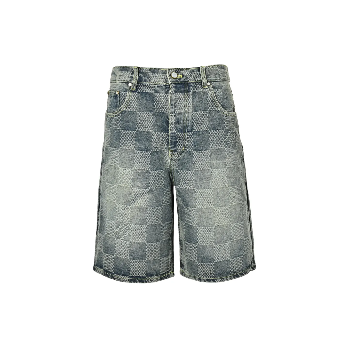 Louis Vuitton/Louis Vuitton all-over checkerboard denim shorts